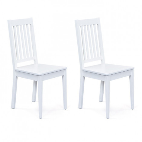 Lot de 2 Chaises Design Bois "Takao" 95cm Blanc|Chaise|Paris Prix