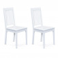 Lot de 2 Chaises Design Bois "Takao" 95cm Blanc|Chaise|Paris Prix