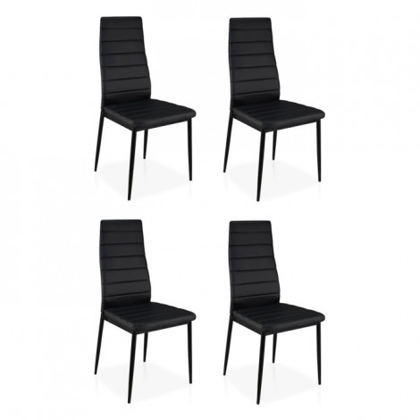 Lot de 4 Chaises Design "Kaïus" 95cm Noir|Chaise|Paris Prix