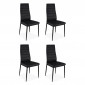 Lot de 4 Chaises Design "Kaïus" 95cm Noir|Chaise|Paris Prix