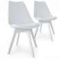 Lot de 2 Chaises Design "Maélia" 82cm Blanc|Chaise|Paris Prix