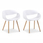 Lot de 2 Chaises Scandinave "Jordana" 64cm Blanc|Chaise|Paris Prix