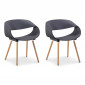 Lot de 2 Chaises Scandinave "Jordana" 64cm Gris|Chaise|Paris Prix