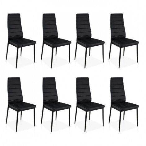 Lot de 8 Chaises Design "Kaïus" 95cm Noir|Chaise|Paris Prix