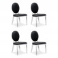 Lot de 4 Chaises Médaillon "Tatianna" 90cm Noir|Chaise|Paris Prix