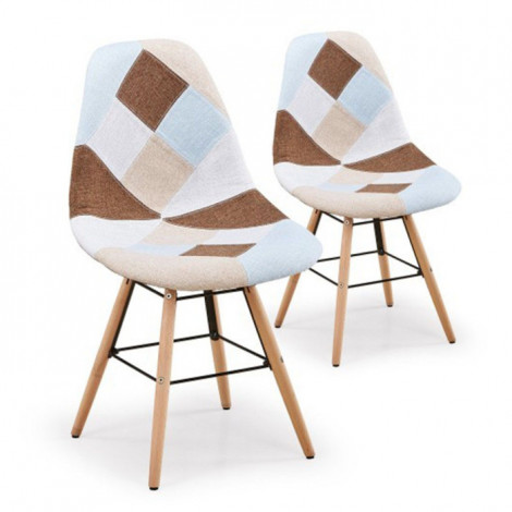 Lot de 2 Chaises Design "Floraz" 82cm Beige|Chaise|Paris Prix