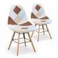 Lot de 2 Chaises Design "Floraz" 82cm Beige|Chaise|Paris Prix