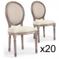 Lot de 20 Chaises Médaillon "Versailles" 96cm Beige|Chaise|Paris Prix