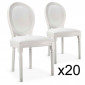 Lot de 20 Chaises Médaillon "Versailles" 96cm Blanc|Chaise|Paris Prix