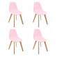Lot de 4 Chaises Enfant "Scandinave" 58cm Rose|Chaise|Paris Prix