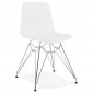 Chaise Design "Spider" 83cm Blanc & Argent|Chaise|Paris Prix