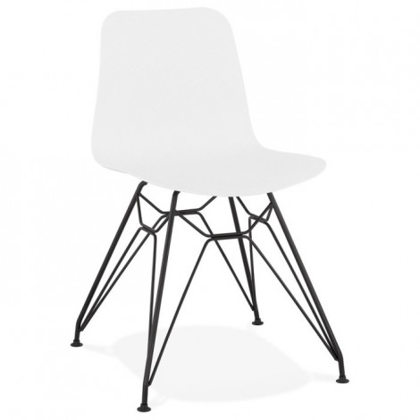 Chaise Design "Spider" 83cm Blanc & Noir|Chaise|Paris Prix