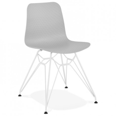 Chaise Design "Spider" 83cm Gris & Blanc|Chaise|Paris Prix