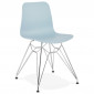 Chaise Design "Spider" 83cm Bleu & Argent|Chaise|Paris Prix