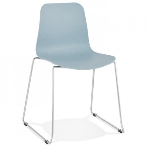 Chaise Moderne "Valkyrie" 82cm Bleu & Argent|Chaise|Paris Prix
