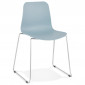 Chaise Moderne "Valkyrie" 82cm Bleu & Argent|Chaise|Paris Prix