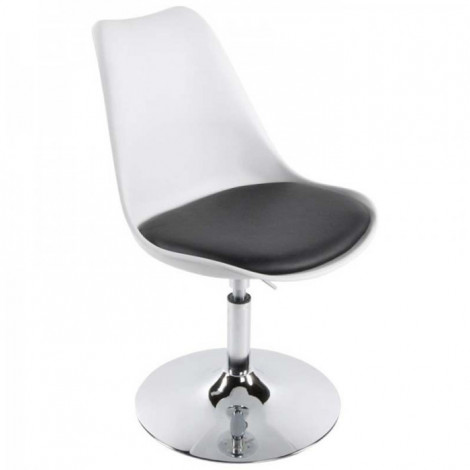 Chaise Design "Cosmo" 85cm Blanc & Noir|Chaise|Paris Prix