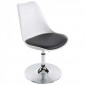 Chaise Design "Cosmo" 85cm Blanc & Noir|Chaise|Paris Prix