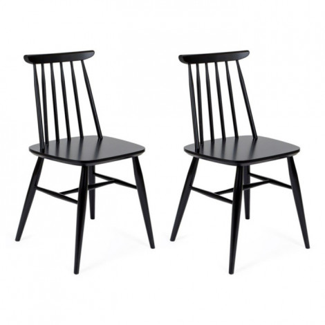 Lot de 2 Chaises Design "Aino" 81cm Noir|Chaise|Paris Prix