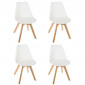 Lot de 4 Chaises Design "Baya" 81cm Blanc|Chaise|Paris Prix