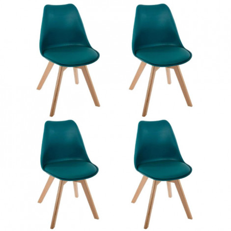 Lot de 4 Chaises Design "Baya" 81cm Bleu|Chaise|Paris Prix