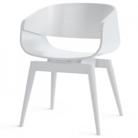 Chaise Design en Bois "Almost" 76cm Blanc|Chaise|Paris Prix