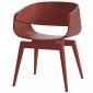 Chaise Design en Bois "Almost" 76cm Rouge|Chaise|Paris Prix