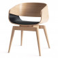 Chaise Design avec Coussin "Almost" 76cm Naturel & Noir|Chaise|Paris Prix