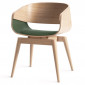 Chaise Design avec Coussin "Almost" 76cm Naturel & Vert|Chaise|Paris Prix
