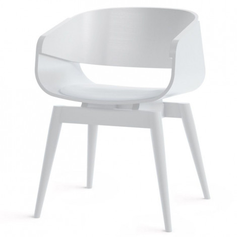 Chaise Design avec Coussin "Almost" 76cm Blanc|Chaise|Paris Prix