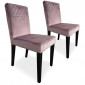 Lot de 2 Chaises Velours "Pipam" 82cm Rose|Chaise|Paris Prix