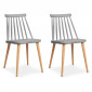 Lot de 2 Chaises Scandinaves "Magnan" 77cm Gris|Chaise|Paris Prix