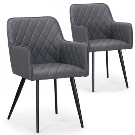 Lot de 2 chaises Design "Claren" 86cm Gris|Chaise|Paris Prix