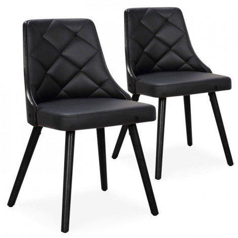 Lot de 2 Chaises Scandinave "Cargo" 79cm Noir|Chaise|Paris Prix
