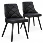 Lot de 2 Chaises Scandinave "Cargo" 79cm Noir|Chaise|Paris Prix