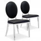 Lot de 2 Chaises Médaillon "Tatianna" 90cm Noir|Chaise|Paris Prix