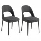 Lot de 2 Chaises Design "Ruben" 80cm Gris|Chaise|Paris Prix