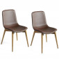 Lot de 2 Chaises Design "Eva" 87cm Marron|Chaise|Paris Prix