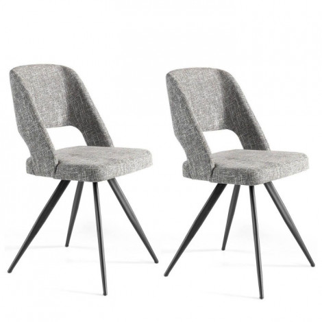 Lot de 2 Chaises Design "Gioia" 82cm Gris|Chaise|Paris Prix