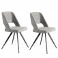Lot de 2 Chaises Design "Gioia" 82cm Gris|Chaise|Paris Prix