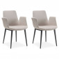Lot de 2 Chaises Design "Paola" 82cm Gris|Chaise|Paris Prix