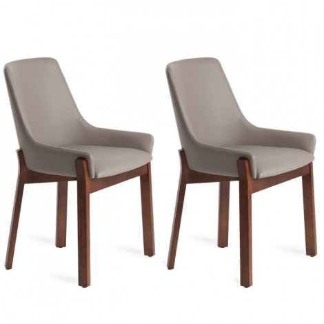 Lot de 2 Chaises Design "Tessa" 80cm Taupe|Chaise|Paris Prix