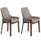 Lot de 2 Chaises Design "Tessa" 80cm Taupe|Chaise|Paris Prix