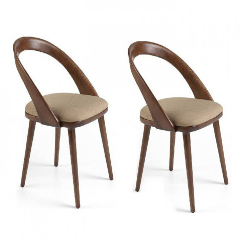 Lot de 2 Chaises Design Bois "Joana" 82cm Beige|Chaise|Paris Prix