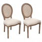 Lot de 2 Chaises en Lin "Cleon" 95cm Blanc|Chaise|Paris Prix