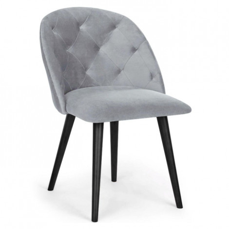 Chaise Design en Velours "Lonor" 81cm Argent|Chaise|Paris Prix