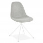 Chaise Design en Tissu "Monica" 84cm Gris & Blanc|Chaise|Paris Prix