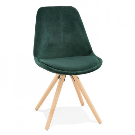 Chaise Vintage en Velours "Marty" 84cm Vert|Chaise|Paris Prix