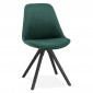 Chaise Vintage en Velours "Marty" 84cm Vert & Noir|Chaise|Paris Prix