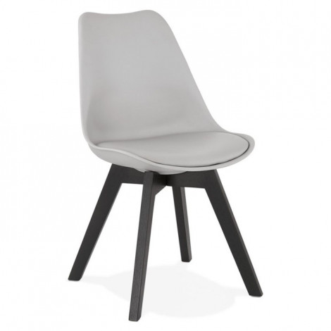 Chaise Design "Toledo" 82cm Gris & Noir|Chaise|Paris Prix